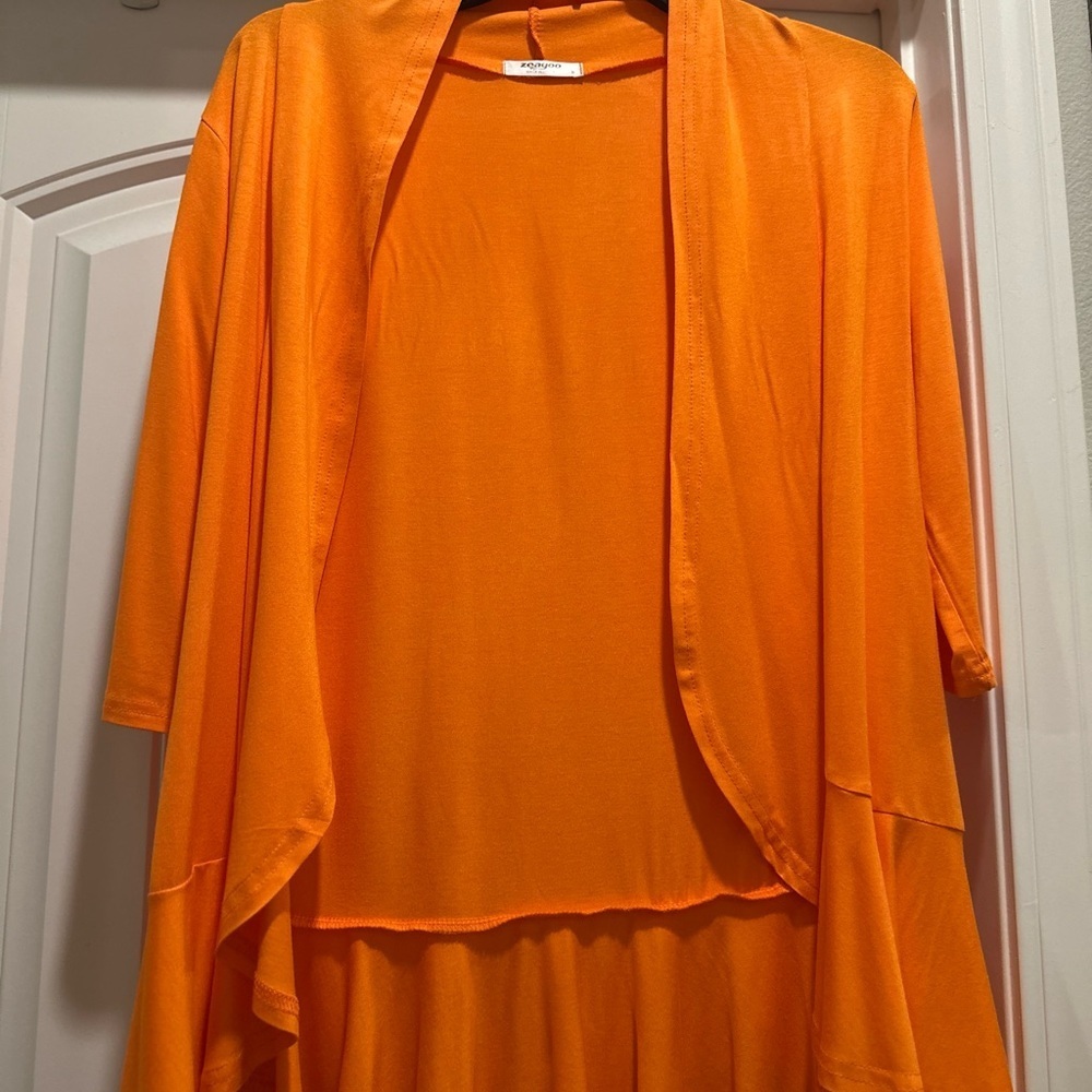 Zeagoo Bold Orange Cardigan